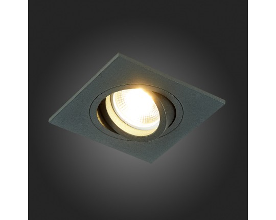 ST251.408.01 Св-к встр. Черный GU10 1*50W  IP20 L92xW92xH27 220V Без ламп