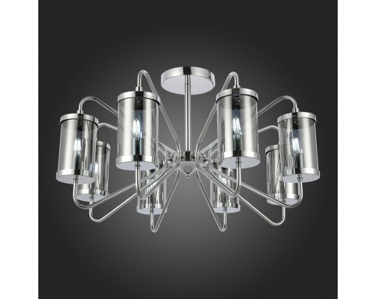 SLE102302-08 Светильник потолочный Хром/Дымчатый E14 8*40W