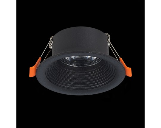 ST202.408.01 Св-к встр. Черный GU10 1*50W  D89xH40 220V Без ламп