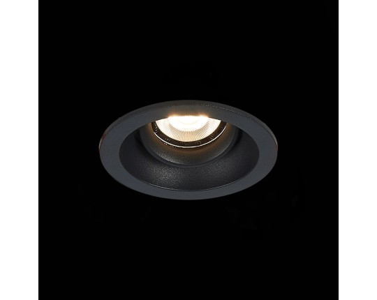 ST208.408.01 Св-к встр. Черный GU10 1*50W  D94xH40 220V Без ламп