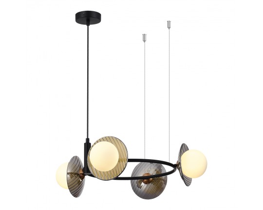 SL1521.403.04 Светильник подвесной ST-Luce Черный/Дымчатый, Белый G9 4*5W 4000K