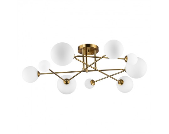 SLE2211-302-09 Светильник потолочный Латунь/Белый G9 LED 9*5W