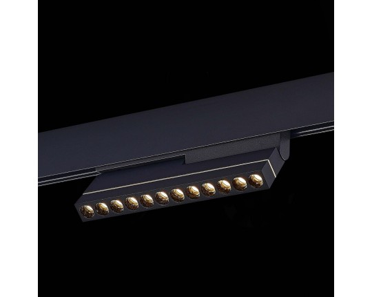 ST805.436.12 Магнитный трековый светильник Черный LED 1*12W 3000K 450Lm Ra>90 36° IP20 L220xW22xH117