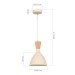 SLE1256-503-01 Светильник подвесной Бежевый/Бежевый, Светлое дерево, Золотистый E14 1*40W