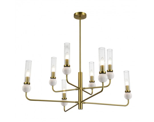 SL1244.303.08 Светильник подвесной ST-Luce латунь/прозрачный E14 8*40W