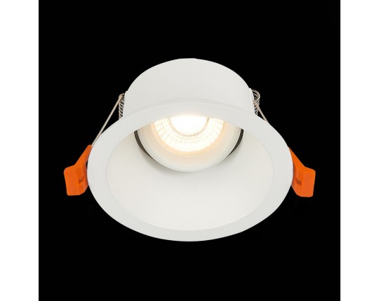 ST207.508.01 Св-к встр. Белый GU10 1*50W  D103xH52 220V Без ламп