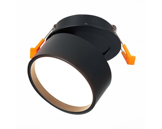 ST651.438.09 Встраиваемый поворотный светильник Черный LED 1*9W 3000K 720Lm Ra>90 120° IP20 D85xH68