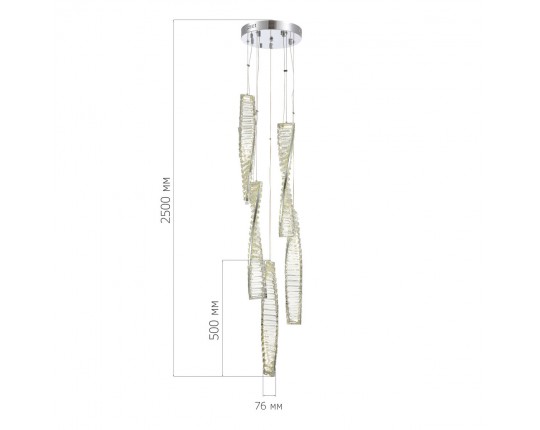 SL6205.103.05 Светильник подвесной ST-Luce Хром/Прозрачный LED 1*55W 4000K