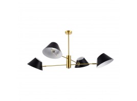 SLE1253-343-04 Светильник подвесной Латунь/Черный, Белый E14 4*60W