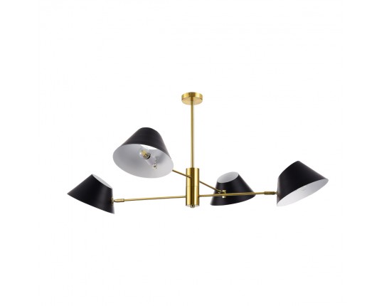 SLE1253-343-04 Светильник подвесной Латунь/Черный, Белый E14 4*60W