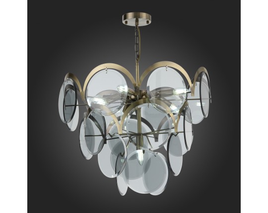 SL1161.373.09 Люстра подвесная ST-Luce Бронза/Дымчатый E14 9*60W