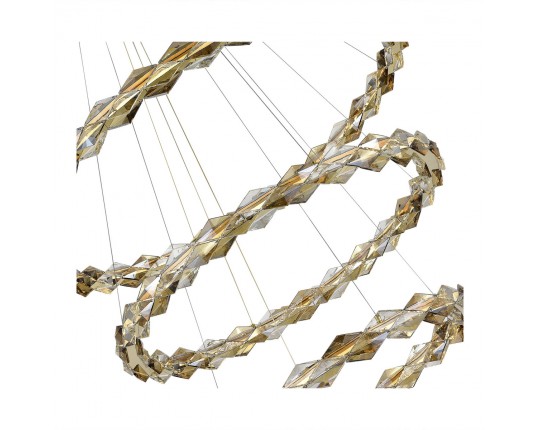 SL6009.203.03 Люстра подвесная ST-Luce Золотистый/Прозрачный,Янтарный LED 1*75W 3000K