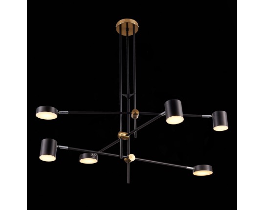 SL1604.432.06 Светильник потолочный ST-Luce Черный, Латунь/Черный LED 6*5W 3000K