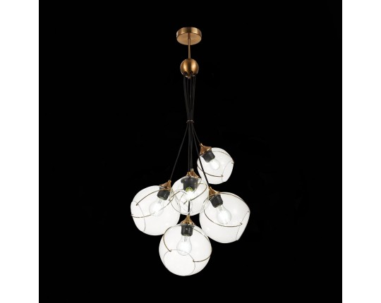 SLE103103-06 Светильник подвесной Золотистый/Прозрачный E27 6*60W