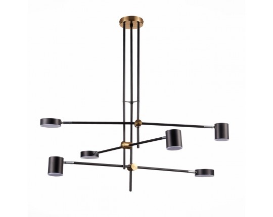 SL1604.432.06 Светильник потолочный ST-Luce Черный, Латунь/Черный LED 6*5W 3000K