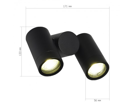 SL9011.402.02 Светильник уличный потолочный ST-Luce черный/белый GU10 2*50W