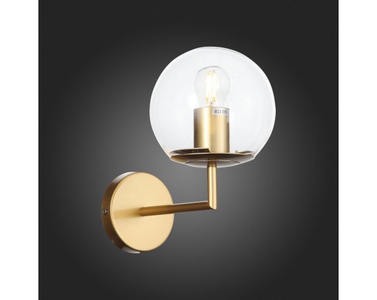 SL1150.201.01 Светильник настенный ST-Luce Матовое золото/Прозрачный E27 1*40W