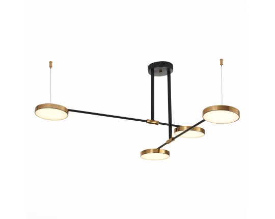 SL1605.403.04 Светильник подвесной ST-Luce Черный/Латунь, Белый LED 4*8,5W 3000K