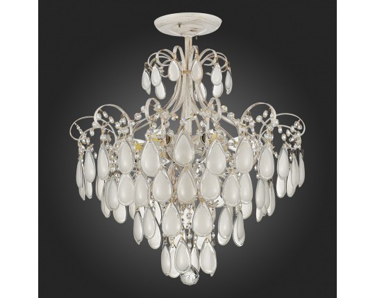 SLE160302-06 Светильник потолочный Золотистый/Белый матовый E14 6*60W