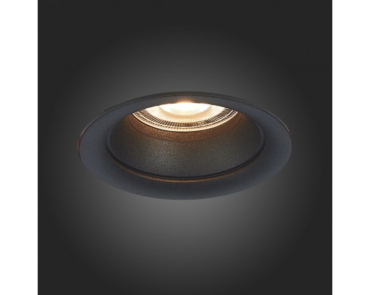 ST200.408.01 Св-к встр. Черный GU10 1*50W  D89xH40 220V Без ламп