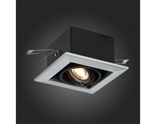 ST250.148.01 Св-к встр. Черный GU10 1*50W  L126xW126xH70 220V Без ламп