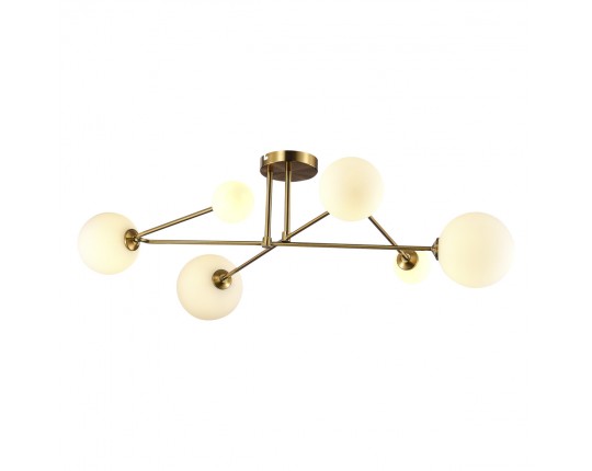 SLE2211-302-06 Светильник потолочный Латунь/Белый G9 LED 6*5W