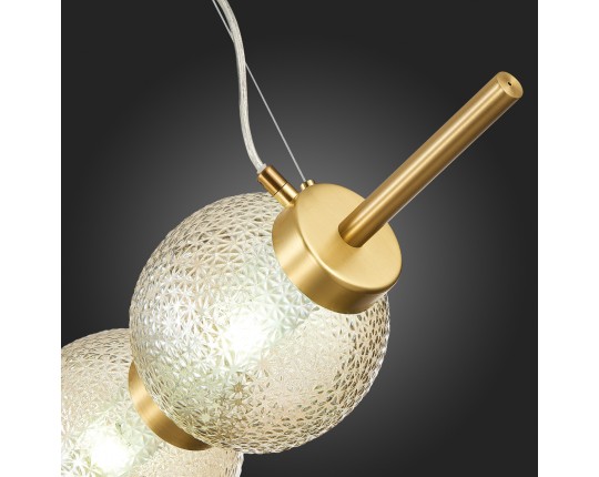 SL1155.313.03 Светильник подвесной ST-Luce Латунь/Коньячный E14 3*40W