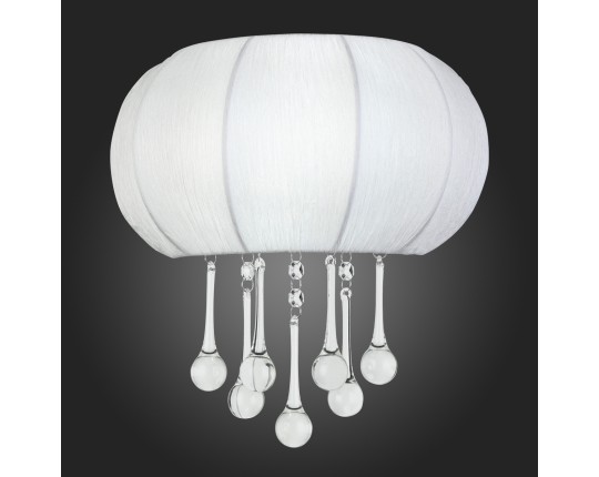 SL350.051.02 Бра ST-Luce Хром/Белый, Прозрачный E14 2*40W