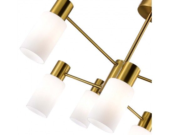 SLE1139-302-06 Светильник потолочный Латунь/Белый E14 6*60W