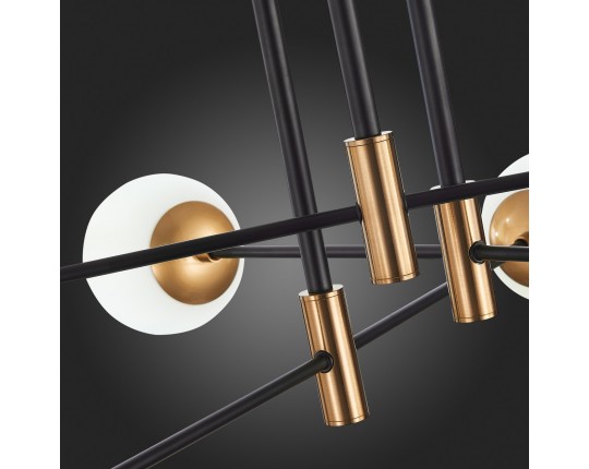 SL1203.402.06 Люстра потолочная ST-Luce Бронза,Черный/Белый E27 6*40W