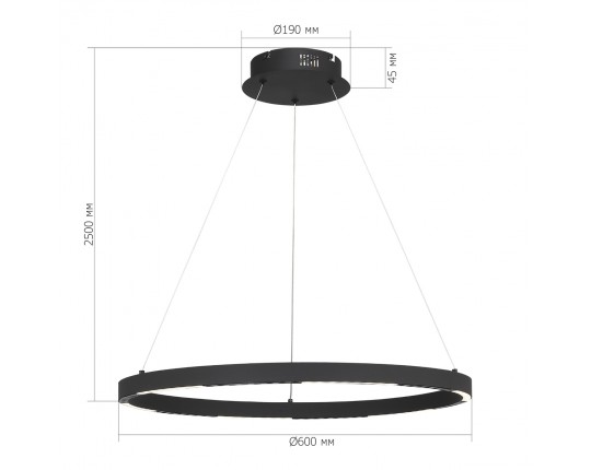 SL6238.433.01 Светильник подвесной ST-Luce черный/черный LED 1*32W 4000K