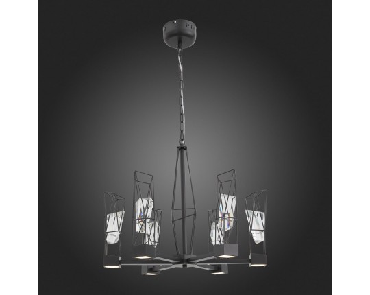 SL815.303.06 Люстра подвесная ST-Luce Серый графит/Серый графит, Прозрачный LED 6*8W 4000K