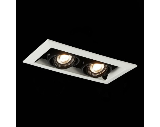 ST250.548.02 Св-к встр. Черный GU10 2*50W  L245xW126xH70 220V Без ламп