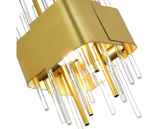 SL1633.203.04 Люстра подвесная ST-Luce Матовое золото/Матовое золото,Прозрачный E14 4*40W