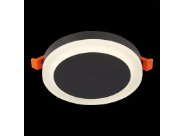 ST104.442.06 Светильник встраиваемый Черный LED 1*6W 4000K 468Lm Ra>80 120° IP20 D110xH20 170-240V