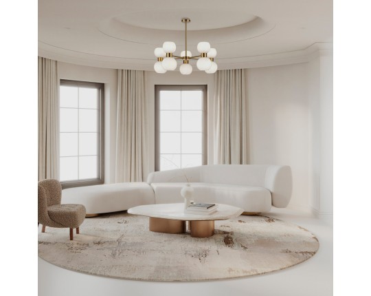 SLE1138-102-10 Светильник потолочный Хром/Белый, Дымчатый E27 10*60W