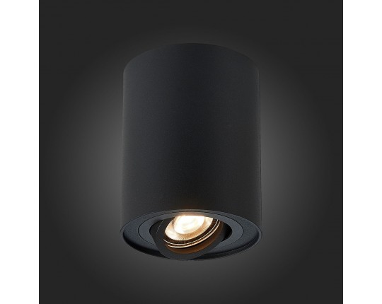 ST108.417.01 Светильник потолочный Черный GU10 1*50W  IP20 D98xH124 220V Без ламп