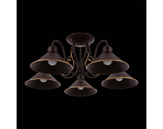 SLE120402-05 Светильник потолочный темно-коричневый/темно-коричневый E27 5*60W