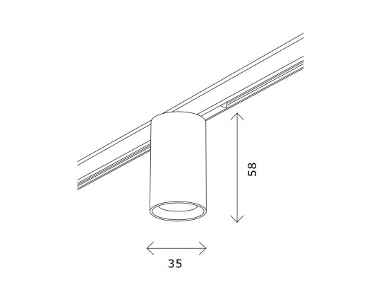 ST671.346.05 Магнитный трековый светильник Латунь LED 1*5W 4000K 340Lm Ra>90 36° IP20 D35xH58 24V