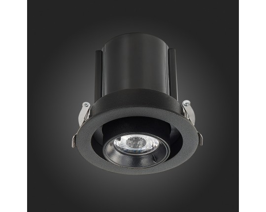 ST702.338.12 Св-к встр. Черный LED 1*12W 3000K 900Lm Ra80 24° IP20 D90xH92 180-240V