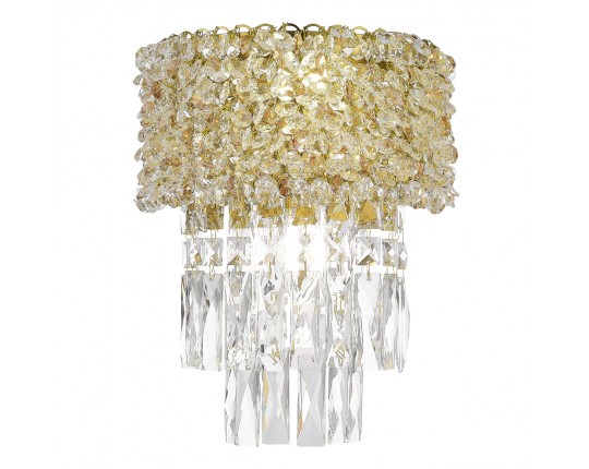 SL1637.301.02 Светильник настенный ST-Luce Латунь/Прозрачный, Янтарный E14 2*60W