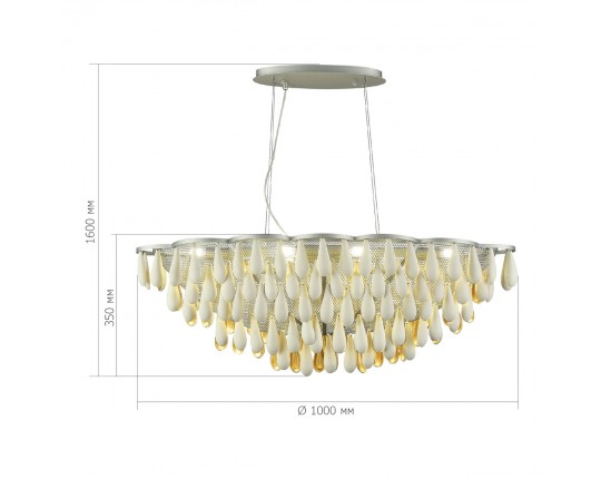 SL1517.103.08 Светильник подвесной ST-Luce Серебристый/Белый, Золотистый E14 8*40W