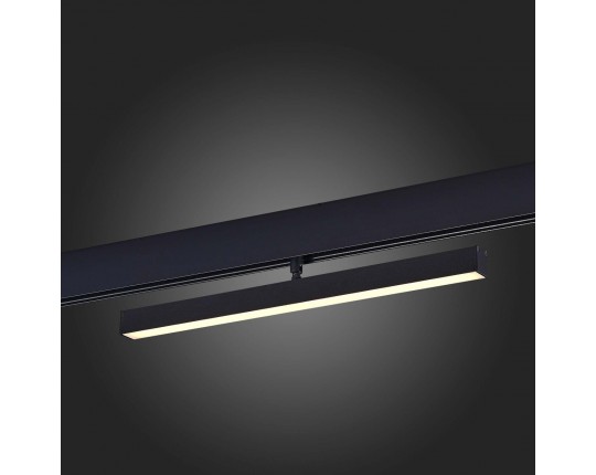 ST802.436.12 Магнитный трековый светильник Черный LED 1*12W 3000K 700Lm Ra>90 120° IP20 L405xW22,5xH