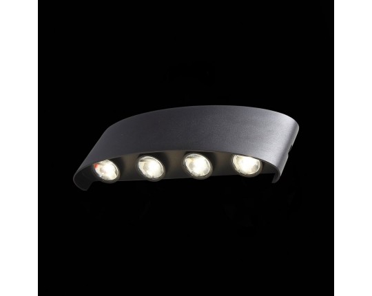 SL089.401.08 Светильник уличный настенный ST-Luce Черный кварцевый LED 8*1W 4000K
