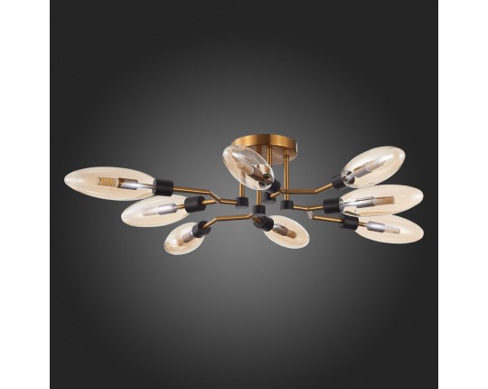 SL1174.302.08 Люстра потолочная ST-Luce Латунь/Коньячный G9 8*5W