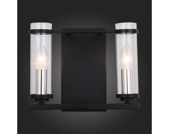 SL334.401.02 Бра ST-Luce Черный, Никель/Прозрачный E14 2*60W