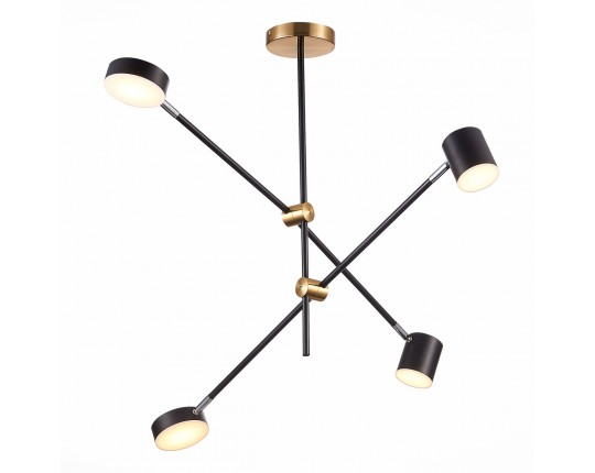 SL1604.432.04 Светильник потолочный ST-Luce Черный, Латунь/Черный LED 4*5W 3000K