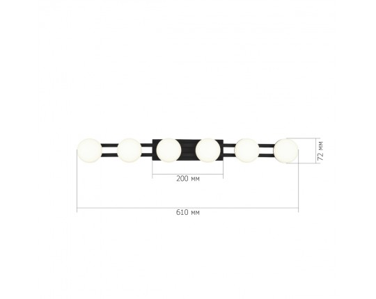 SL6610.401.06 Светильник настенный ST-Luce черный/белый LED 1*12W 4000K