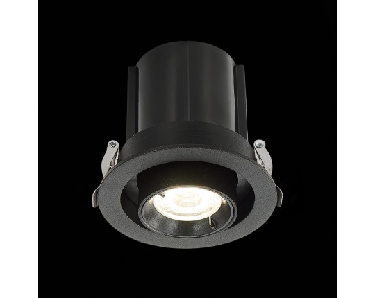 ST702.348.12 Св-к встр. Черный LED 1*12W 4000K 900Lm Ra80 24° IP20 D90xH92 180-240V