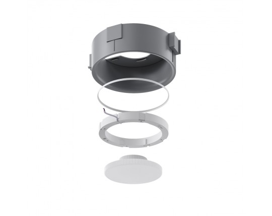 ST760.508.01 Св-к встр. в натяжной потолок  Белый, Серый GX53 1*12W 120 IP20 D110хH35мм220V Без ламп